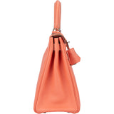 Hermès Taurillon Clemence Crevette Kelly 28 Retourne Handbag