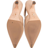 Christian Dior Nude Patent Leather Slingback Heels (34)