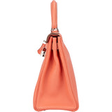 Hermès Taurillon Clemence Crevette Kelly 28 Retourne Handbag