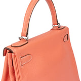 Hermès Taurillon Clemence Crevette Kelly 28 Retourne Handbag