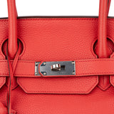 Hermès Clemence Leather Bougainvillier Birkin 42 JPG Shoulder Bag