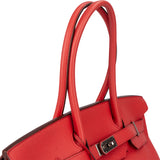 Hermès Clemence Leather Bougainvillier Birkin 42 JPG Shoulder Bag
