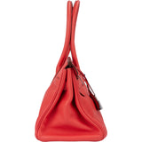 Hermès Clemence Leather Bougainvillier Birkin 42 JPG Shoulder Bag