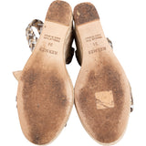 Hermès Tricolor Metallic Woven Espadrilles (34)