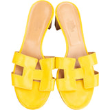 Hermès Yellow Leather Oasis Sandals (36)