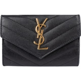 Saint Laurent Caviar Leather Cassandre Famme Wallet