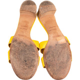 Hermès Yellow Leather Oasis Sandals (36)