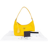 Prada Yellow Nylon Triangle Re-Editon Handbag