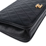 Chanel Quilted Lambskin 24K Gold Single Flap Shoulder Bag