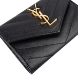 Saint Laurent Caviar Leather Cassandre Famme Wallet