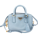 Prada Blue Saffiano Leather Mini Handbag