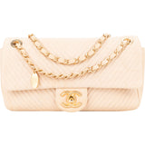 Chanel Chevron Calfskin Leather Single Flap Crossbody Bag