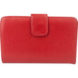 Prada Red Saffiano Leather Wallet
