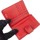 Prada Red Saffiano Leather Wallet