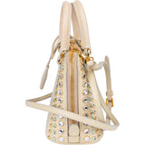 Prada Patent Crystal Mini Promenade Handbag