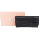 Miu Miu Black Quilted Leather Wallet