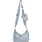 Prada Blue Nylon Triangle Re-Editon Crossbody Bag