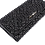 Miu Miu Black Quilted Leather Wallet