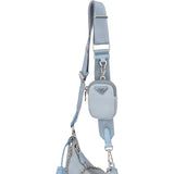 Prada Blue Nylon Triangle Re-Editon Crossbody Bag