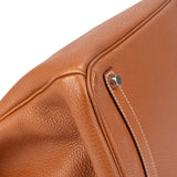 Hermès Brun Clemence Leather Birkin 35 Handbag