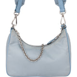 Prada Blue Nylon Triangle Re-Editon Crossbody Bag