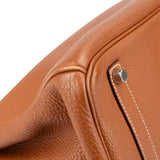 Hermès Brun Clemence Leather Birkin 35 Handbag
