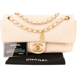 Chanel Chevron Calfskin Leather Single Flap Crossbody Bag