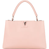 Louis Vuitton Pink Leather Capucines MM Handbag