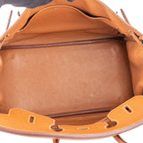 Hermès Brun Clemence Leather Birkin 35 Handbag