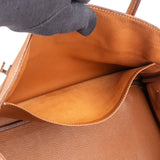 Hermès Brun Clemence Leather Birkin 35 Handbag