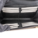 Saint Laurent Black Chevron Caviar Leather Cassandre Wallet