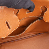 Hermès Brun Clemence Leather Birkin 35 Handbag