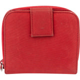 Prada Red Nylon Triangle Zip Wallet