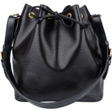 Louis Vuitton Noir Epi Leather Sac Noe Petit Shoulder Bag