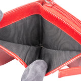 Prada Red Nylon Triangle Zip Wallet