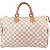 Louis Vuitton Damier Azur Monogram Speedy 35 Handbag