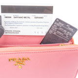 Prada Pink Saffiano Leather Wallet