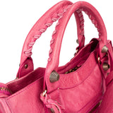 Balenciaga Pink Leather City Handbag