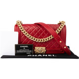 Chanel Quilted Lambskin Boy Single Flap Crossbody Bag