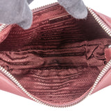 Prada Bordeaux Nylon Triangle Re-Editon Crossbody Bag