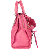 Balenciaga Pink Leather City Handbag