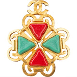 Chanel Golden Glass Brooch