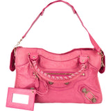 Balenciaga Pink Leather City Handbag