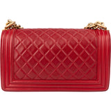 Chanel Quilted Lambskin Boy Single Flap Crossbody Bag