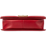 Chanel Quilted Lambskin Boy Single Flap Crossbody Bag