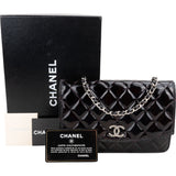Chanel Quilted Patent Leather CC Wallet On Chain Crossbody Bag