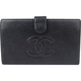 Chanel Noir Caviar Leather CC Wallet