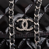 Chanel Quilted Patent Leather CC Wallet On Chain Crossbody Bag