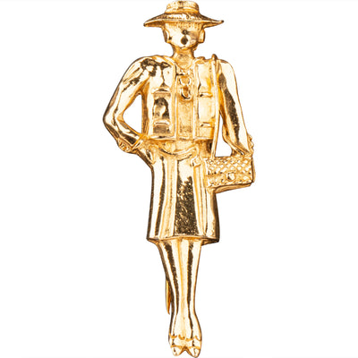 Chanel Golden Coco Mademoiselle Brooch - vintageandkickz