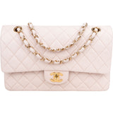 Chanel Quilted Lambskin 24K Gold Medium Double Flap Crossbody Bag